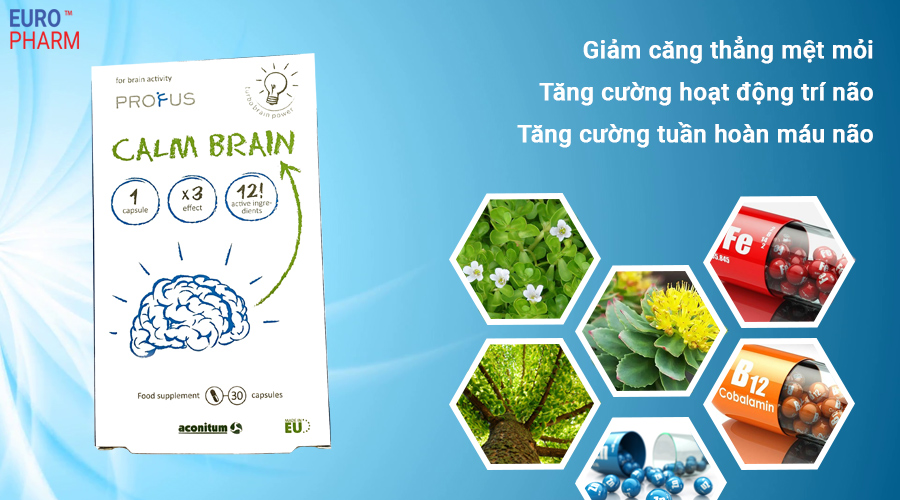 calm brain bổ não châu âu